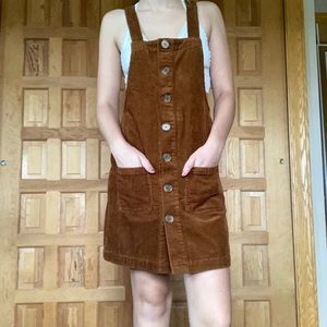 Corduroy Overalls Dress